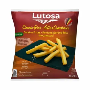Khoai Tây Đông Lạnh Sợi Lớn Cắt Thẳng, Classic Fries, Straight Cut (450g) - LUTOSA